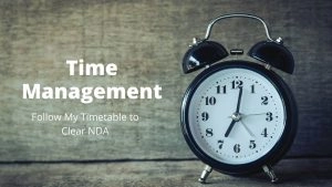 Time management tips for NDA Exam