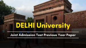 _Delhi university Joint Admission Test Previous Year Paper